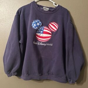 Disney Navy Sweatshirt with Patriotic Mickey Design